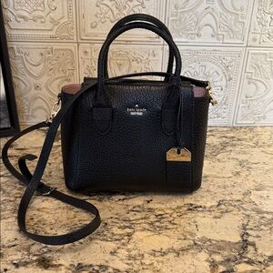 Kate Spade Black Textured Satchel
